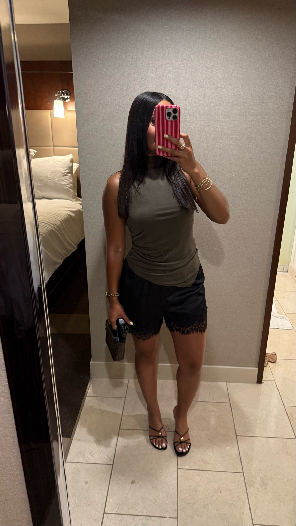 Loving the lace trim trend! Wearing a size medium in the shorts and small in the top. 

Shoes are Zara
Bag is vintage loewe

#LTKootd
