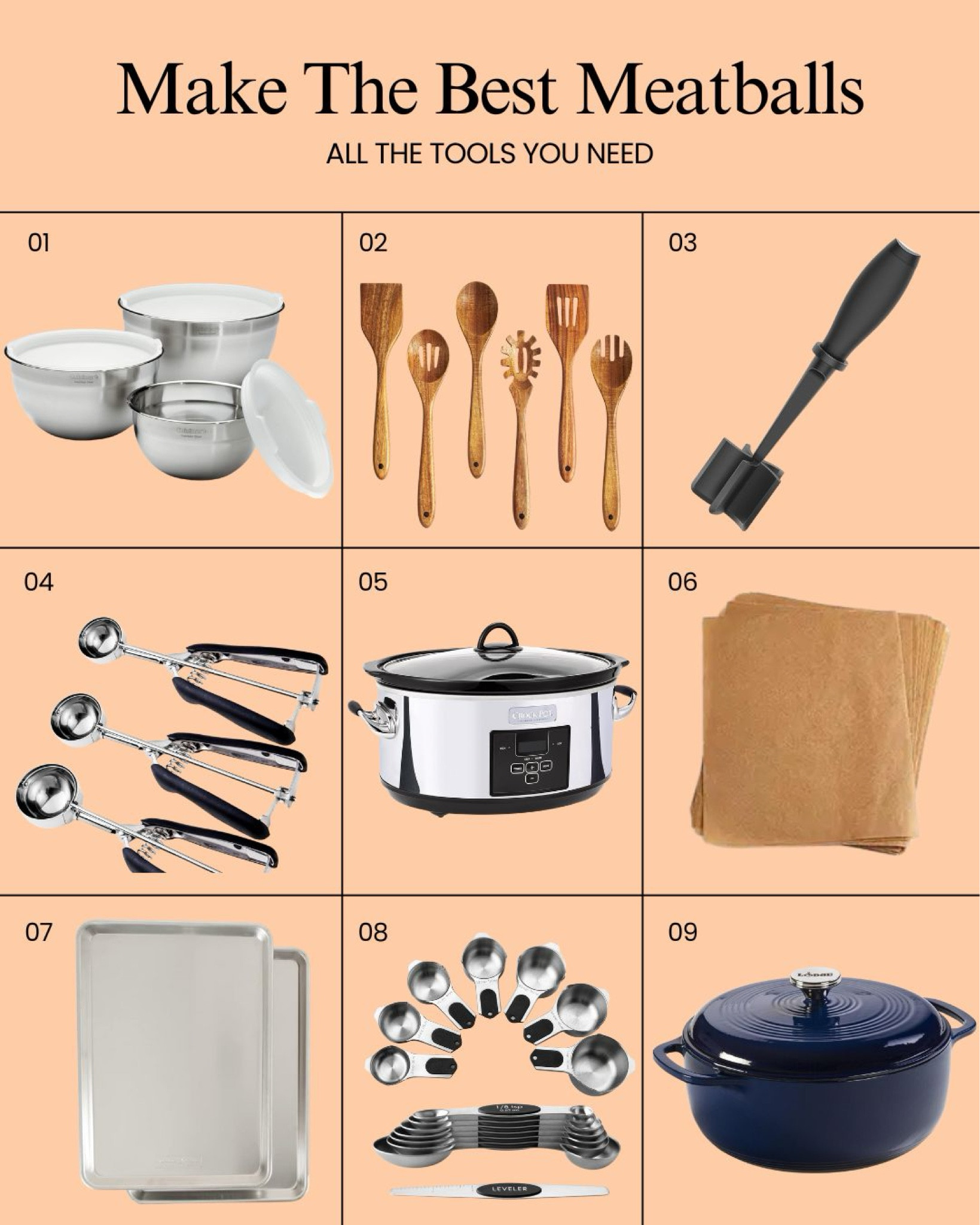 From mixing to cooking, these 9 essentials are everything you need to make delicious meatballs! 

#LTKHome #LTKFindsUnder100