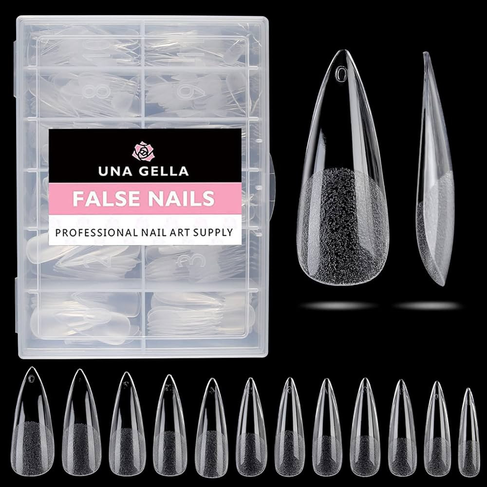 UNA GELLA Stiletto Fake Nails 216pcs Stiletto Press on Nails Pre-shape Stiletto Nails Tips for Fu... | Amazon (CA)