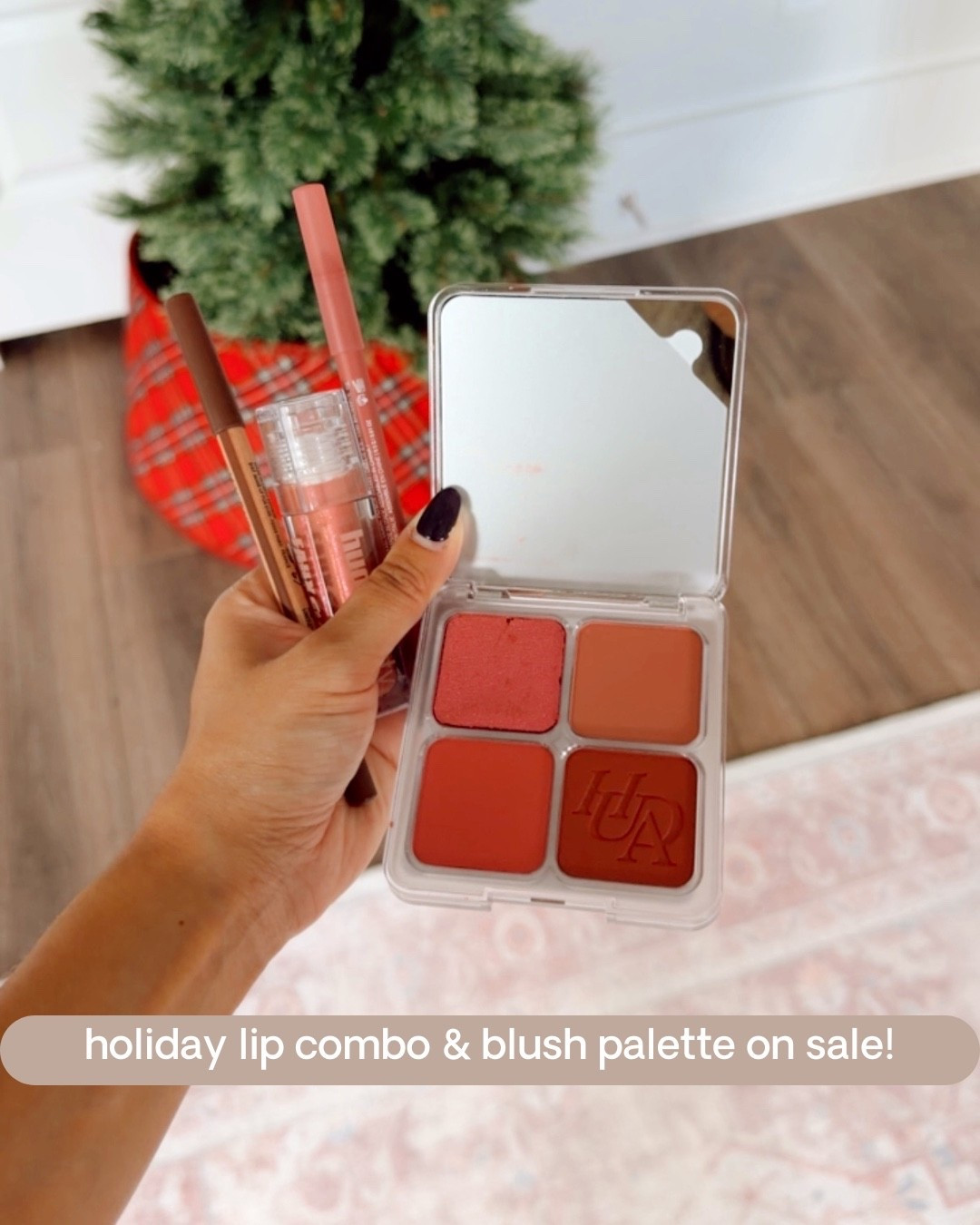 Blush palette shade rose berry
Lip liner shade muted pink 
Lip liner shade limitless brown 
Lipgloss shade she flirty 



#LTKSaleAlert #LTKBeauty #LTKHoliday