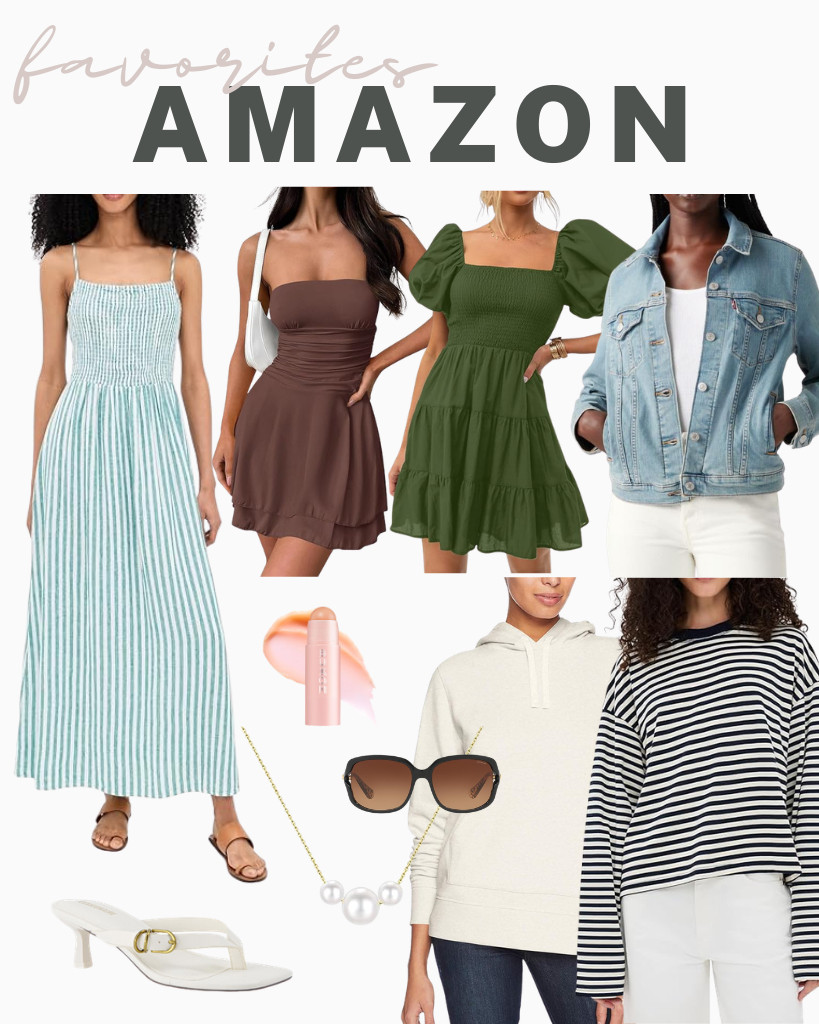 I am loving these Amazon finds for Summer. So many trendy picks, from kitten heals to relaxed denim jackets, I am obsessed with them all! 

 #LTKSeasonal #LTKSaleAlert #LTKTravel