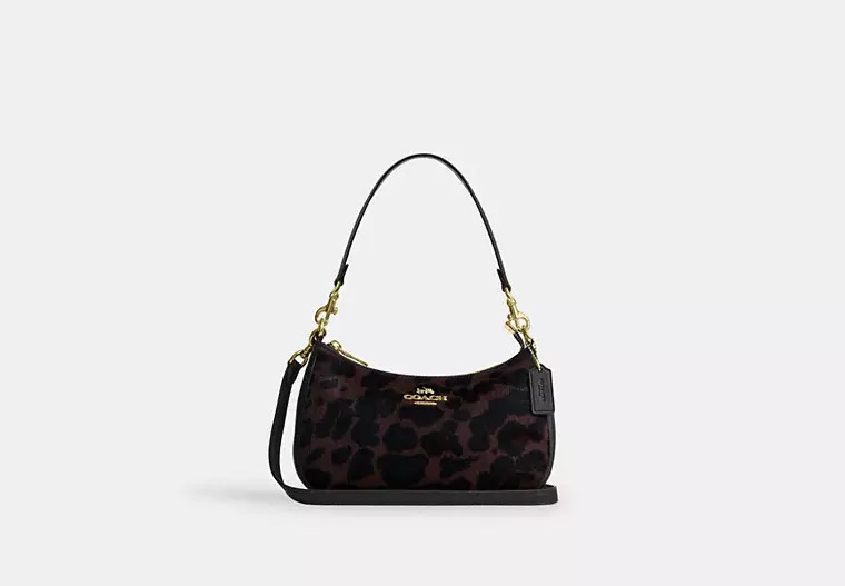 TERI SHOULDER BAG IN HAIRCALF WITH LEOPARD PRINT | Bags | Coach | Coach (US)