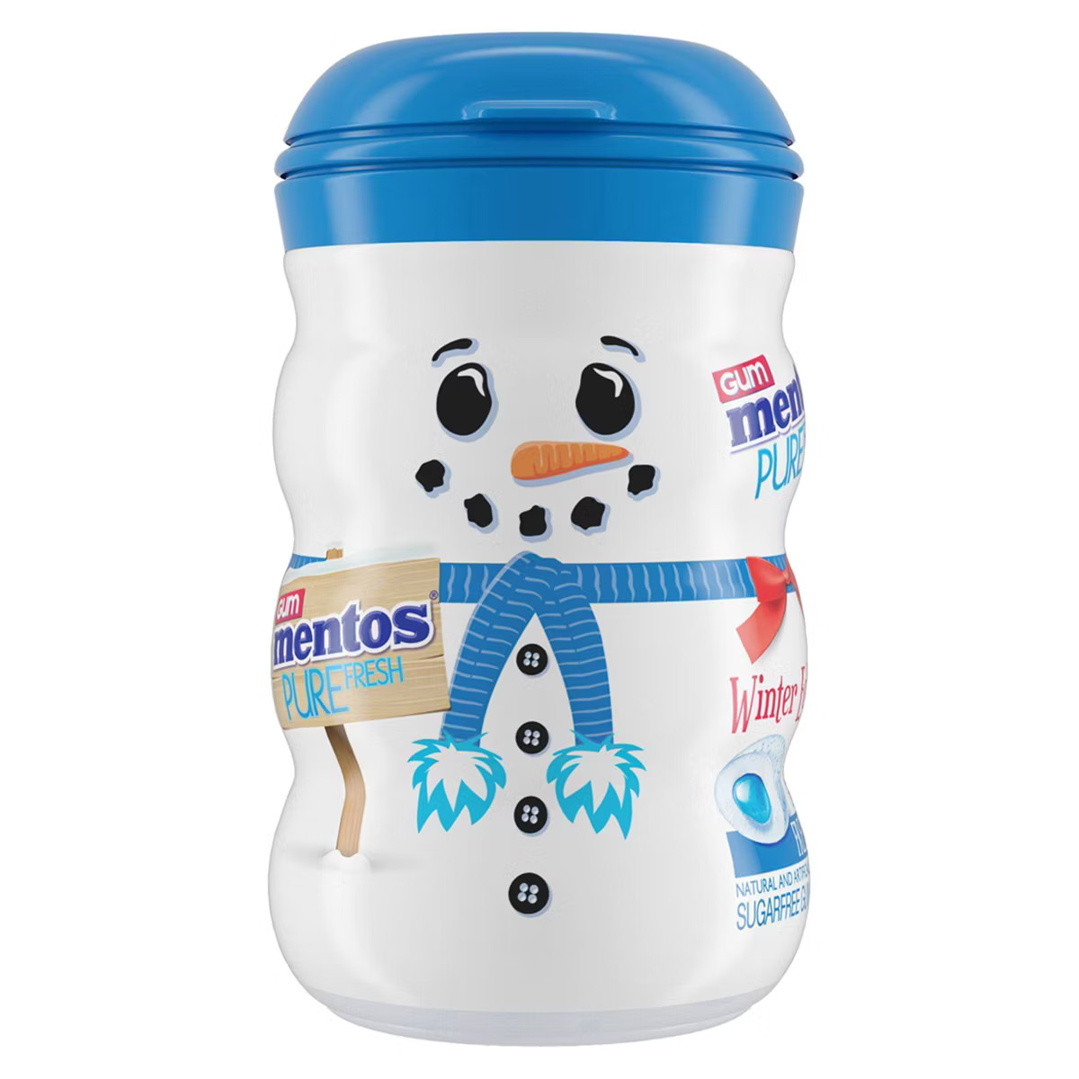 Mentos Fresh Mint Holiday Snowman Chewning Gum - 3.53oz | Target