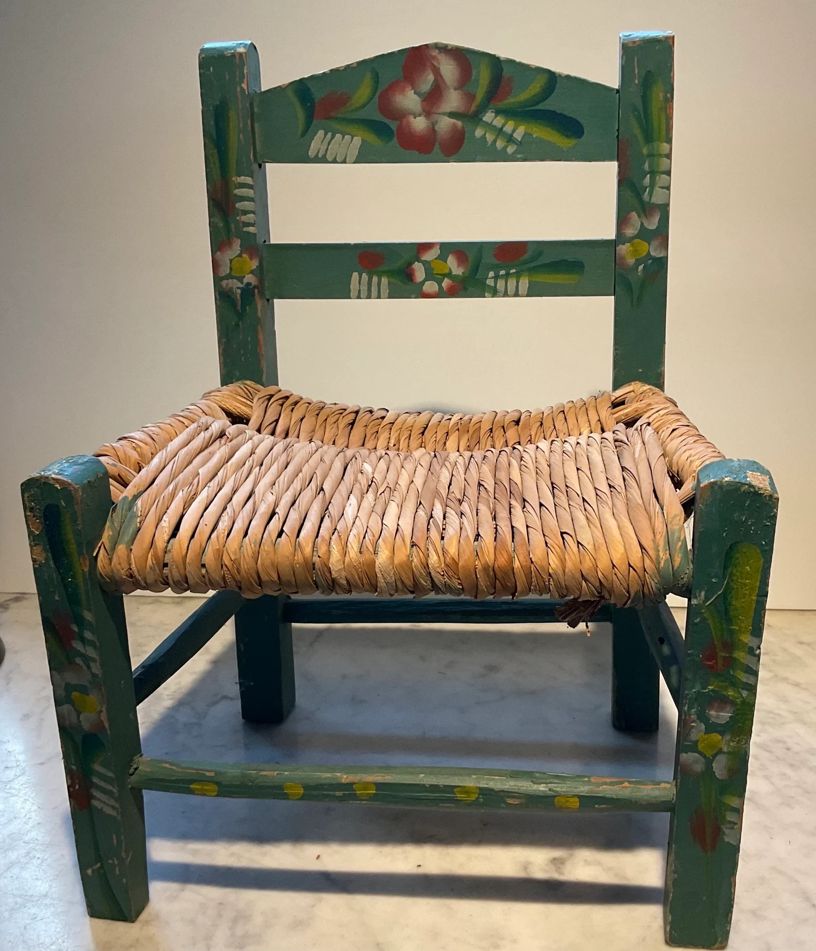 Vintage Mexican Folk Art Hand Painted Wood Art Chairs set of 2 - Etsy | Etsy (US)