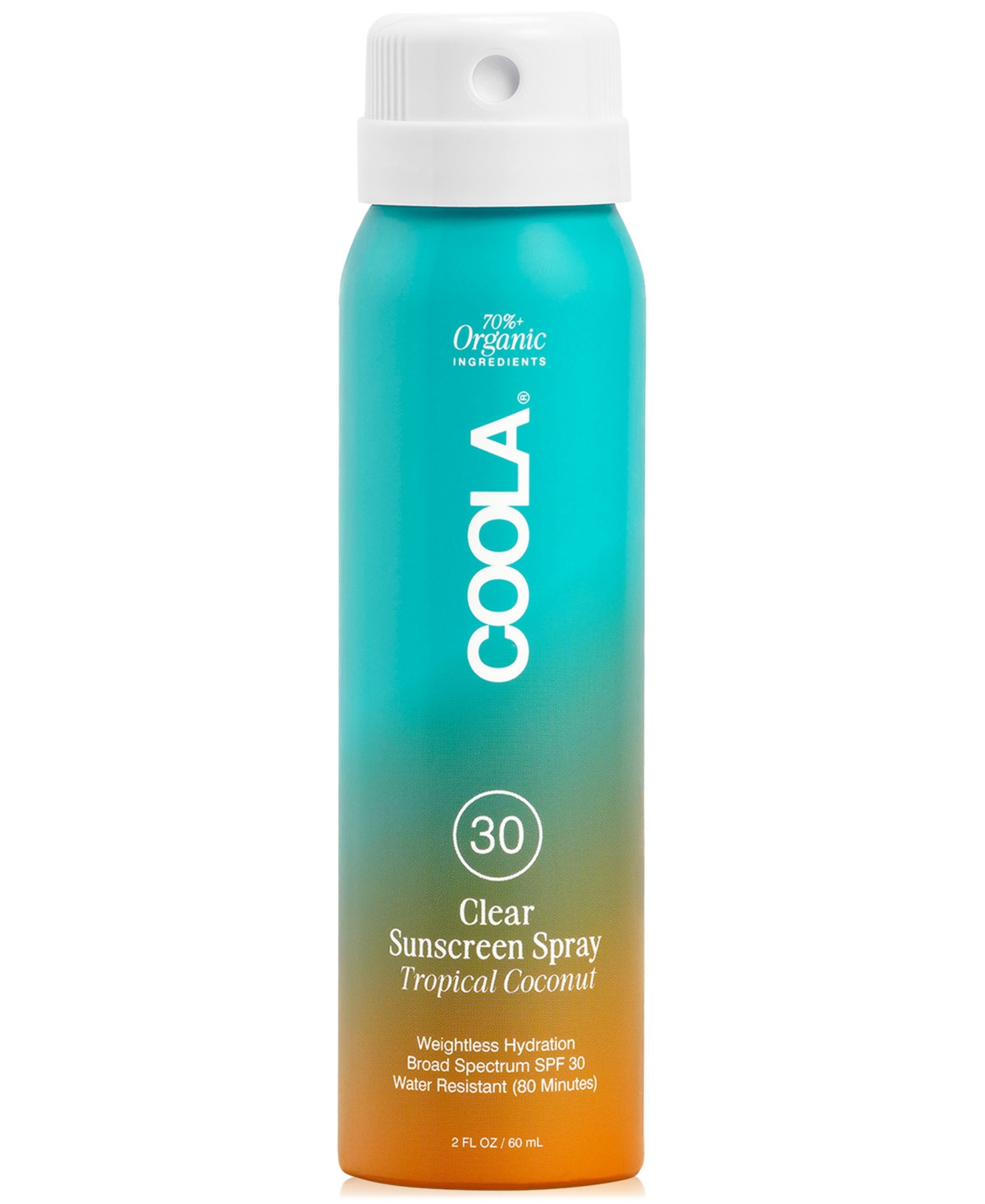 Coola Clear Sunscreen Spray Spf 30 - Tropical Coconut, 2 oz. | Macy's