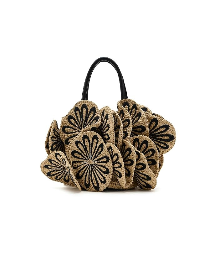 FARM Rio Flower Raffia Bag Shoulder Handbags Black/Natural: One Size | Zappos.com