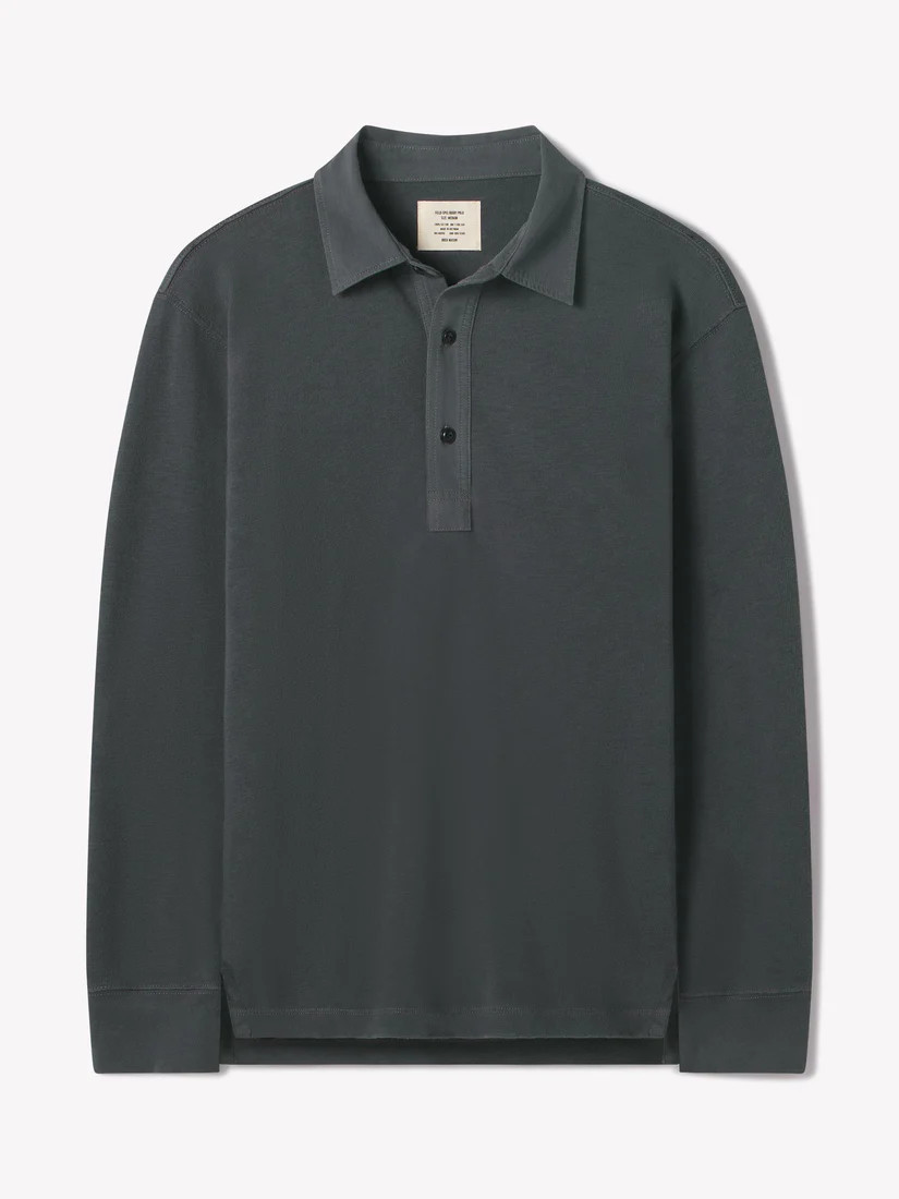 Baldy Blue Field-Spec Rugby Polo - Buck Mason- Modern American Classics | Buck Mason