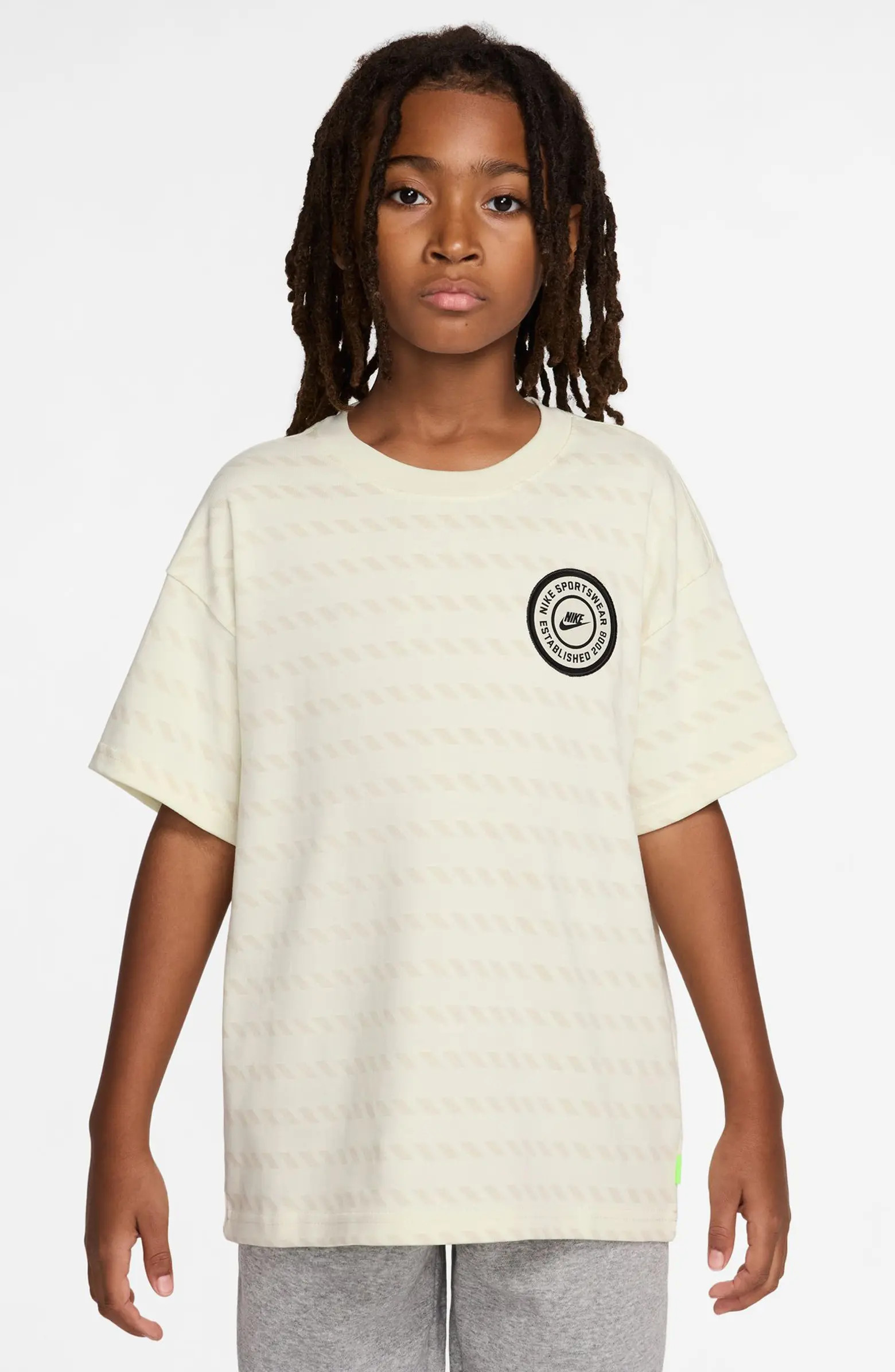 Kids' Sportswear Max90 Broken Stripe Cotton T-Shirt | Nordstrom