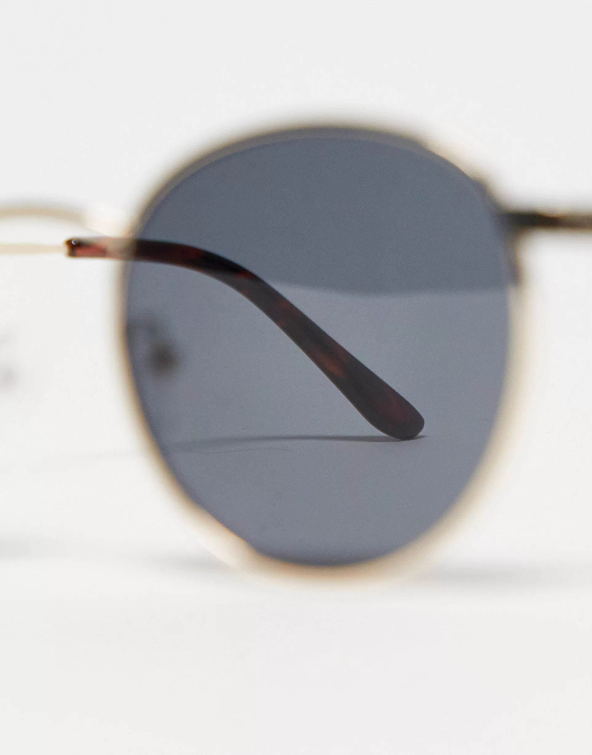 Noisy May round sunglasses with gold frame | ASOS (Global)