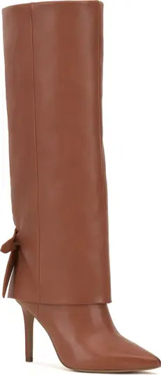Kammitie Foldover Pointed Toe Knee High Boot (Women) | Nordstrom
