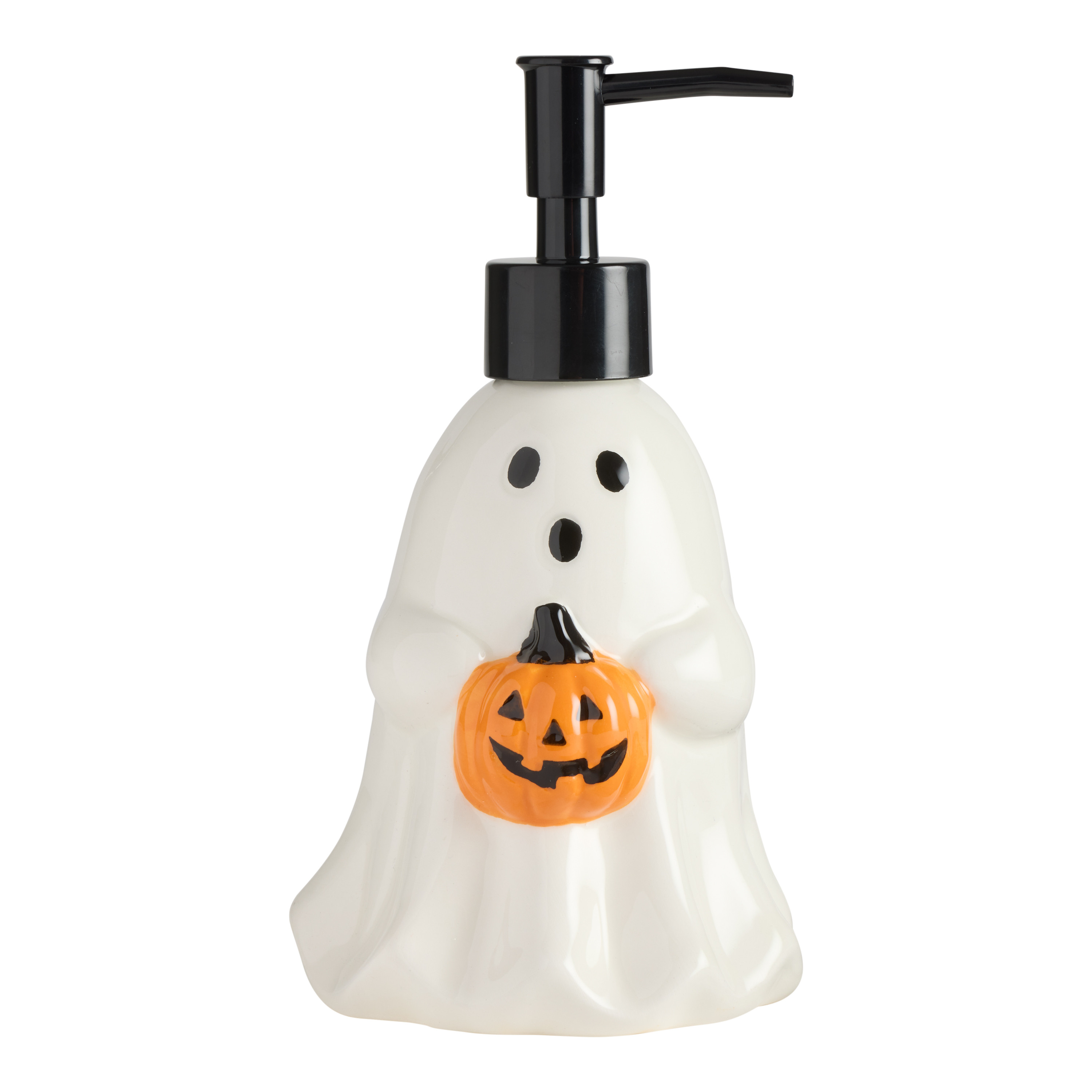 White Ceramic Ghost Soap Dispenser | World Market