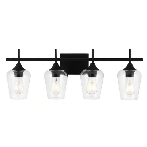 GetLedel 4-light Vanity Light Sconce With Clear Glass Shades - On Sale - Overstock - 34286371 | Bed Bath & Beyond
