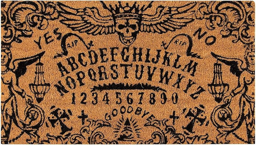 Juvale Ouija Board Welcome Door Mat, Natural Coir Halloween Front Door Mat, Spooky Ouija Board De... | Amazon (US)