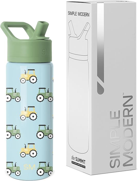 Simple Modern Kids Summit Water Bottle with Straw Lid | 18oz Stainless Steel Cup Insulated Tumble... | Amazon (US)