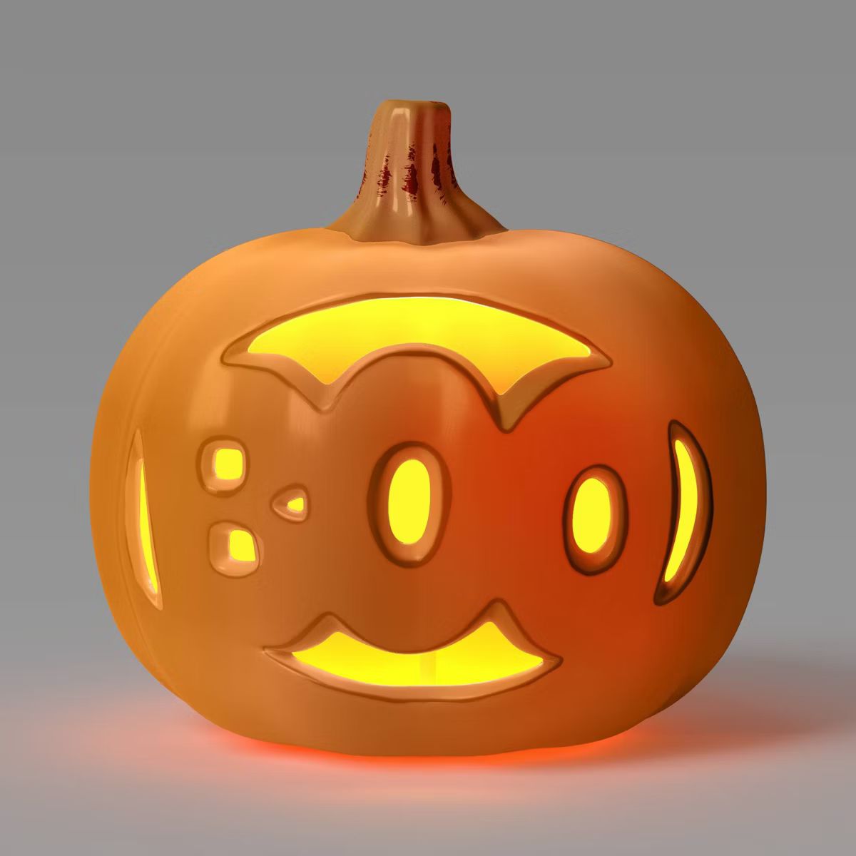 10" Light Up Pumpkin with Timer Halloween Decorative Prop 'Boo' - Hyde & EEK! Boutique™: Indoor... | Target