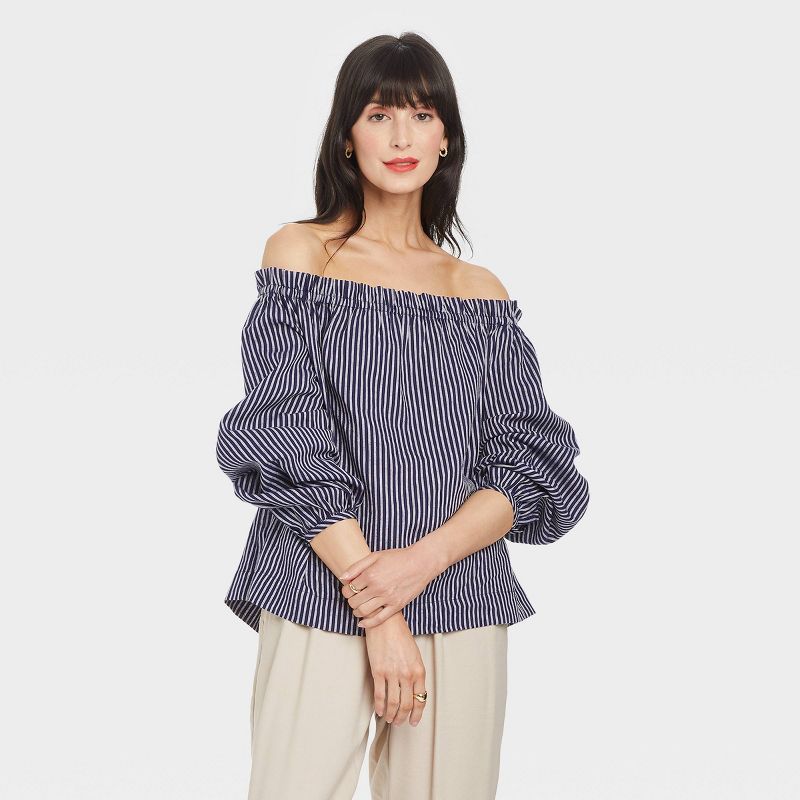 Women's Long Sleeve Off the Shoulder Top - A New Day™ | Target