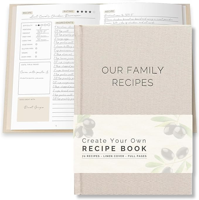 Blank Recipe Book To Write In Your Own Recipes - Family Cook Book Journal Notebook With Recipe Te... | Amazon (US)