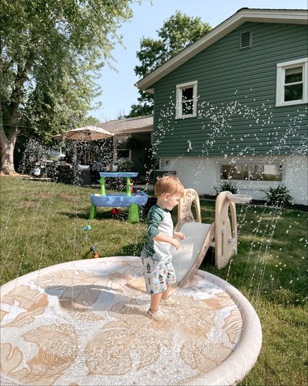 Our splash pad & slide combo! 🫶🏼 Ollie has been loving the slide with this - it’s so fun!! 🥰

Toddler summer fun, toddler outdoor toys, splash pad, minnidip, mini pool, toddler pool, toddler swim 

#LTKkids #LTKSeasonal