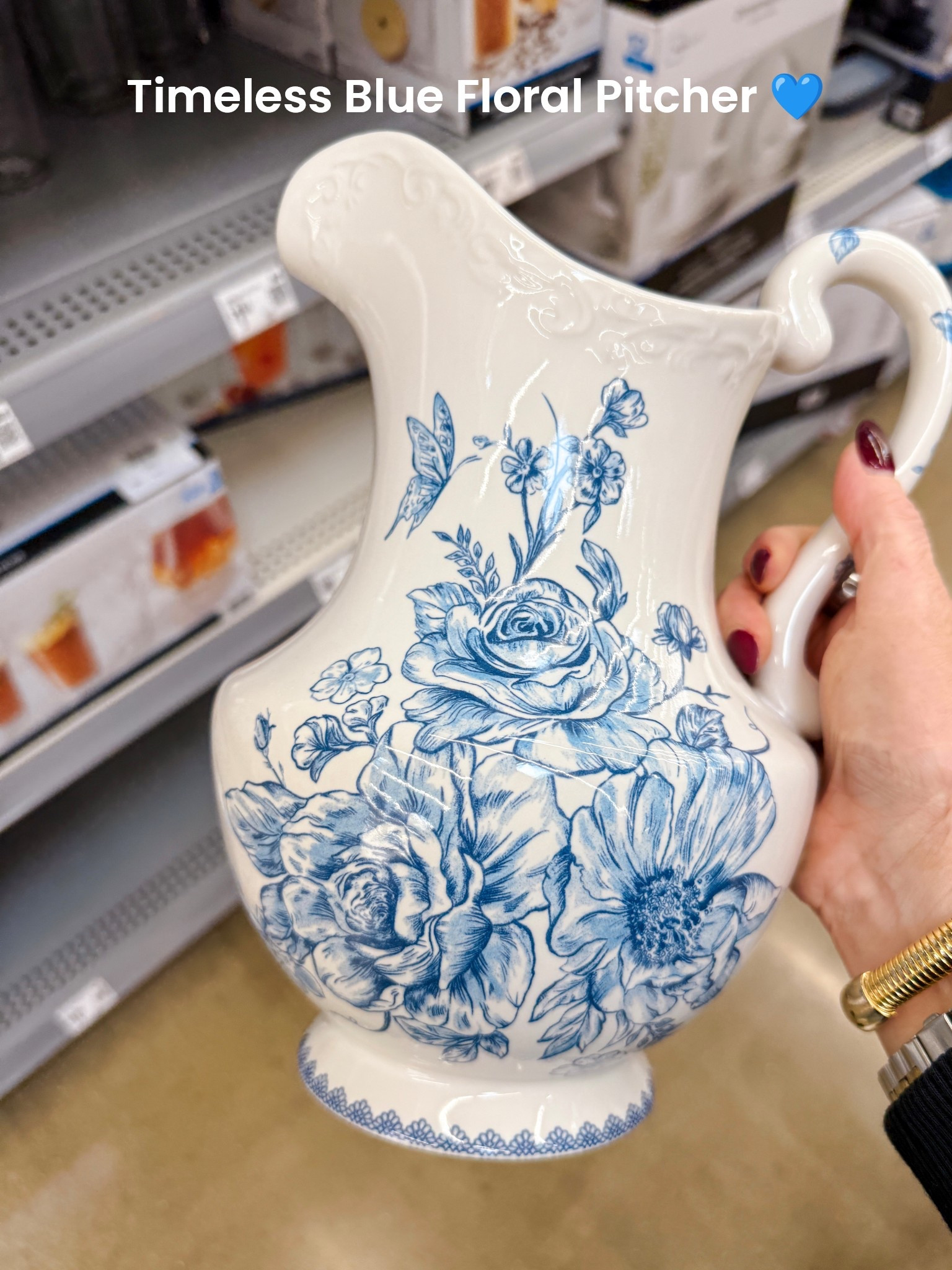 This blue floral pitcher stopped me in my tracks 💙🌿 It has that timeless, vintage-inspired look that works for kitchen styling, dining rooms, or even as a vase for fresh blooms. Such a beautiful, affordable statement piece to mix into your everyday decor!

#HomeDecorFinds #KitchenStyling #BlueAndWhiteDecor #VintageInspired #BudgetDecor

#LTKHome