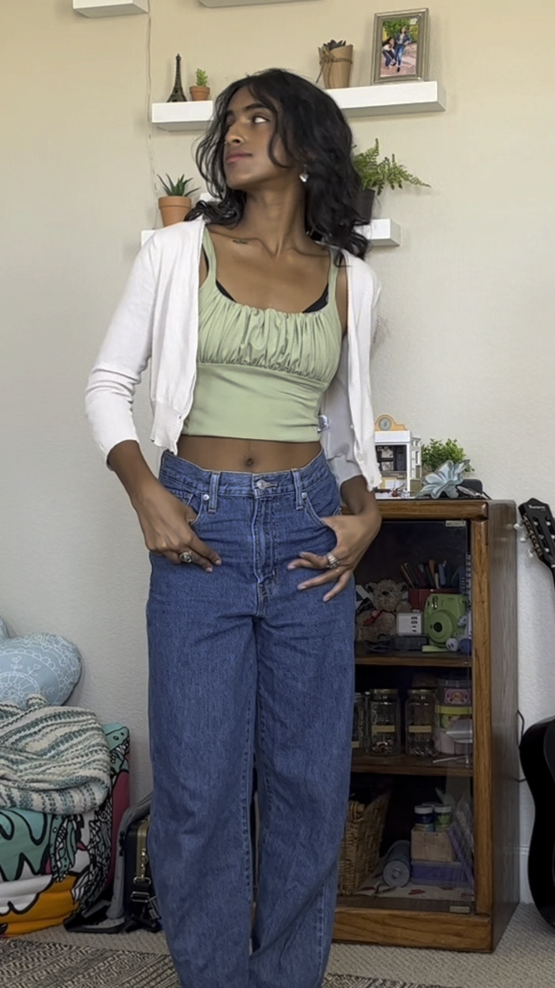 a tank top, cardigan, and jeans is the perfect quick, cute, and school-friendly outfit!

#LTKBacktoSchool