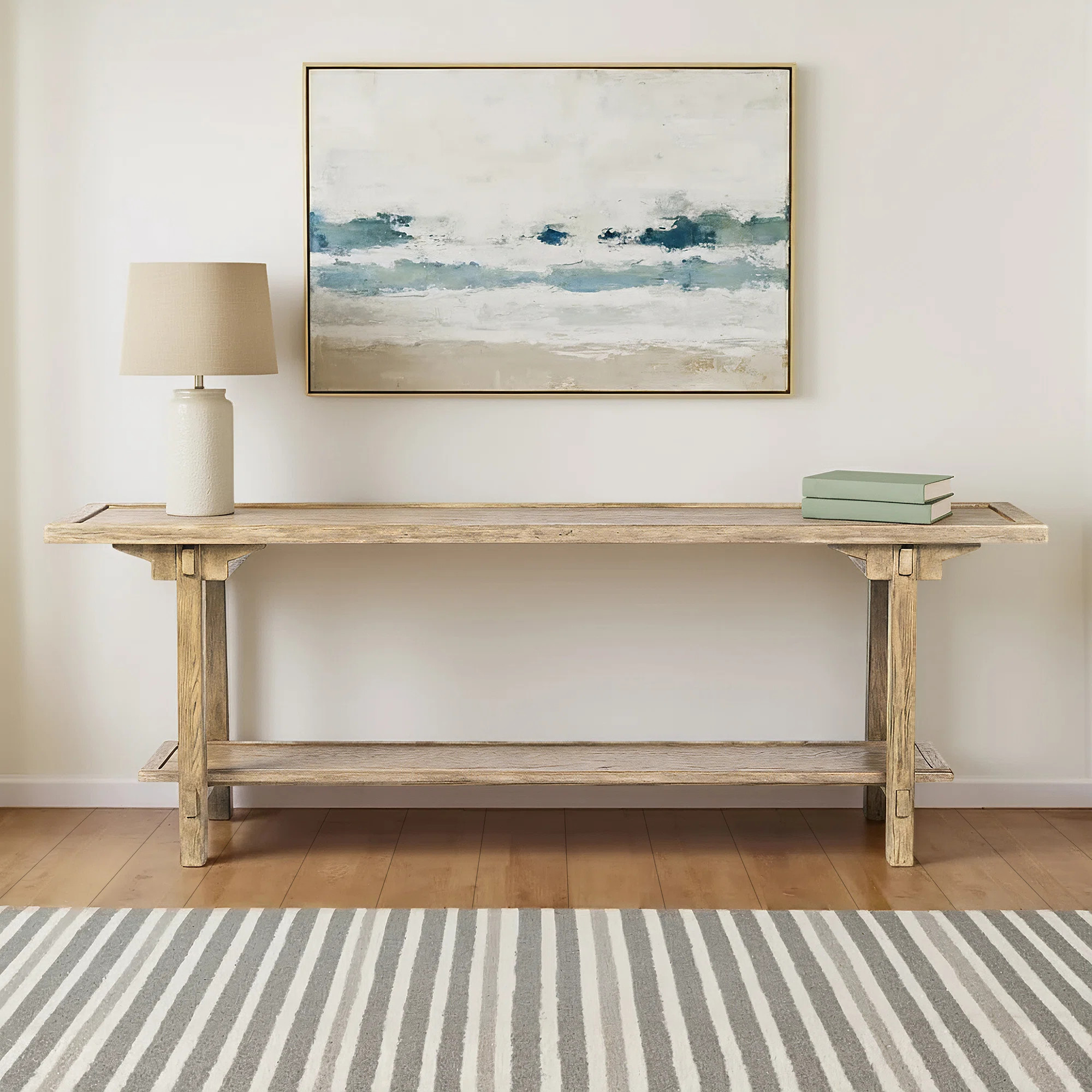 Frony Console Table-Distressed Light Oak | Birch Lane
