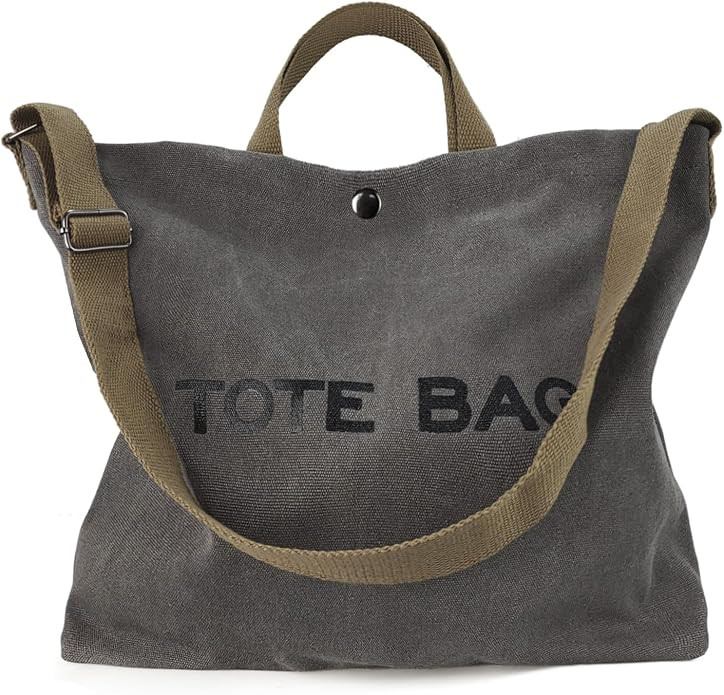 Women Canvas Tote Bag Travel Shoulder Bag Large Capacity Crossbody Top Handle Fashion Handbags | Amazon (US)