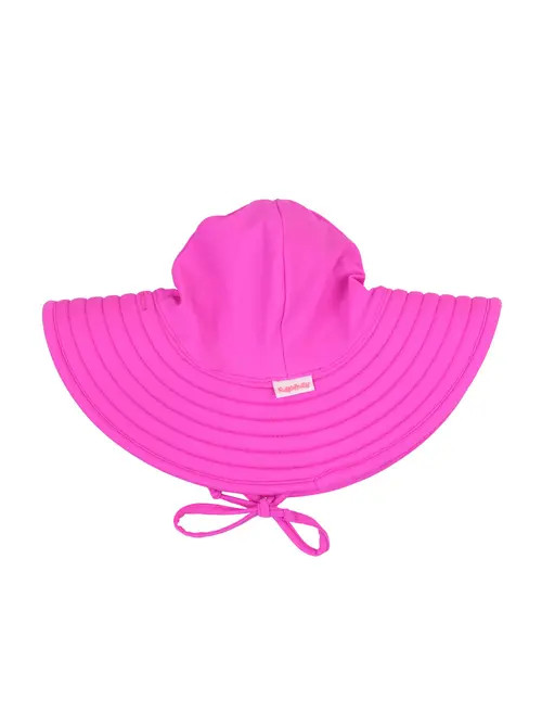RuffleButts Girls UPF50+ Sun Protected Swim Hat in Neon Violet at Nordstrom, Size 6 | Nordstrom