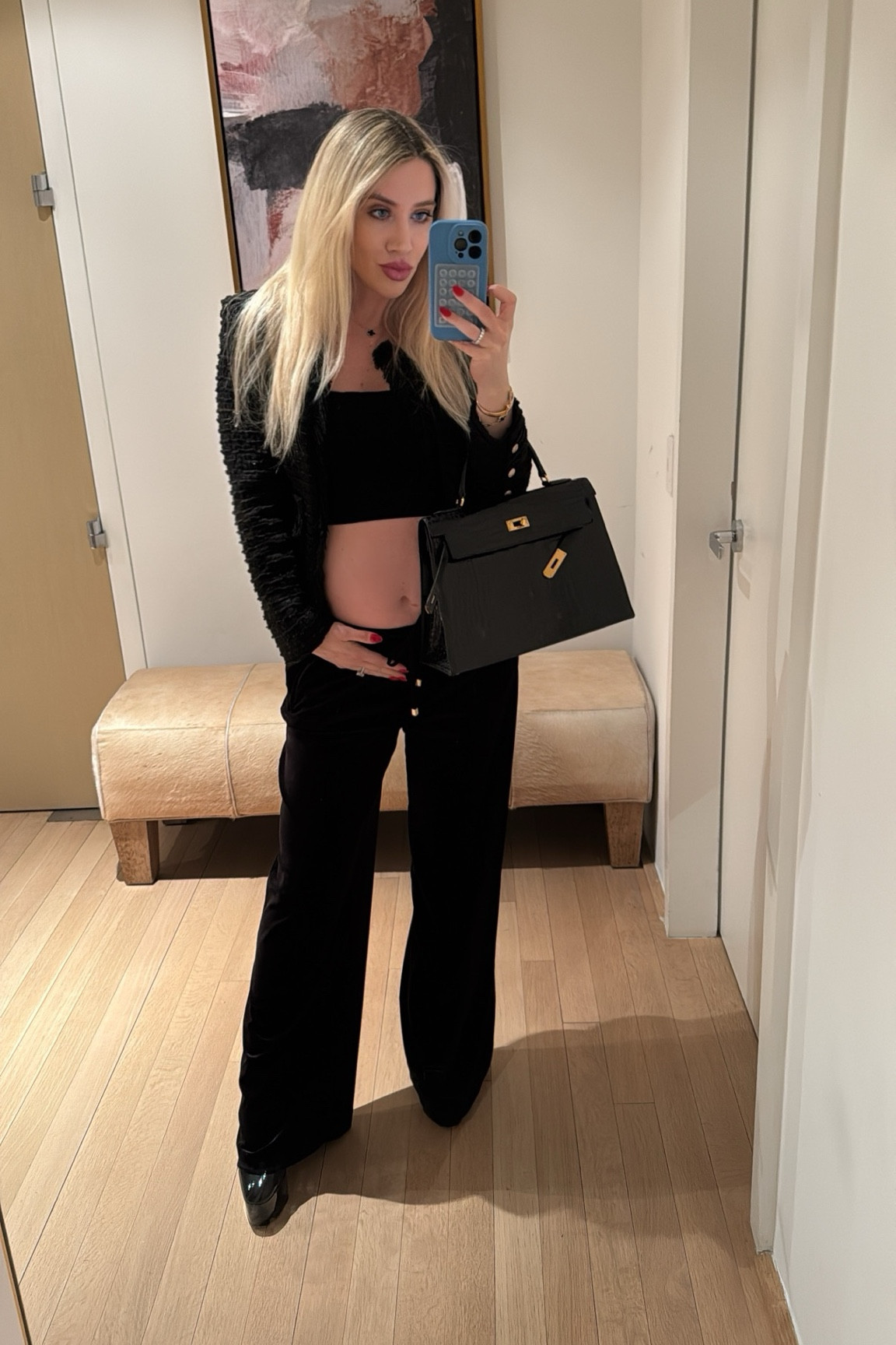 Embracing the bump in these super cozy Zara pants 🤰🏼

I got a M in the pants and they are perfecttttt for pregnancy

Top is old ALC & jacket is old L’Agence 

#LTKBump #LTKMostLoved #LTKFindsUnder50