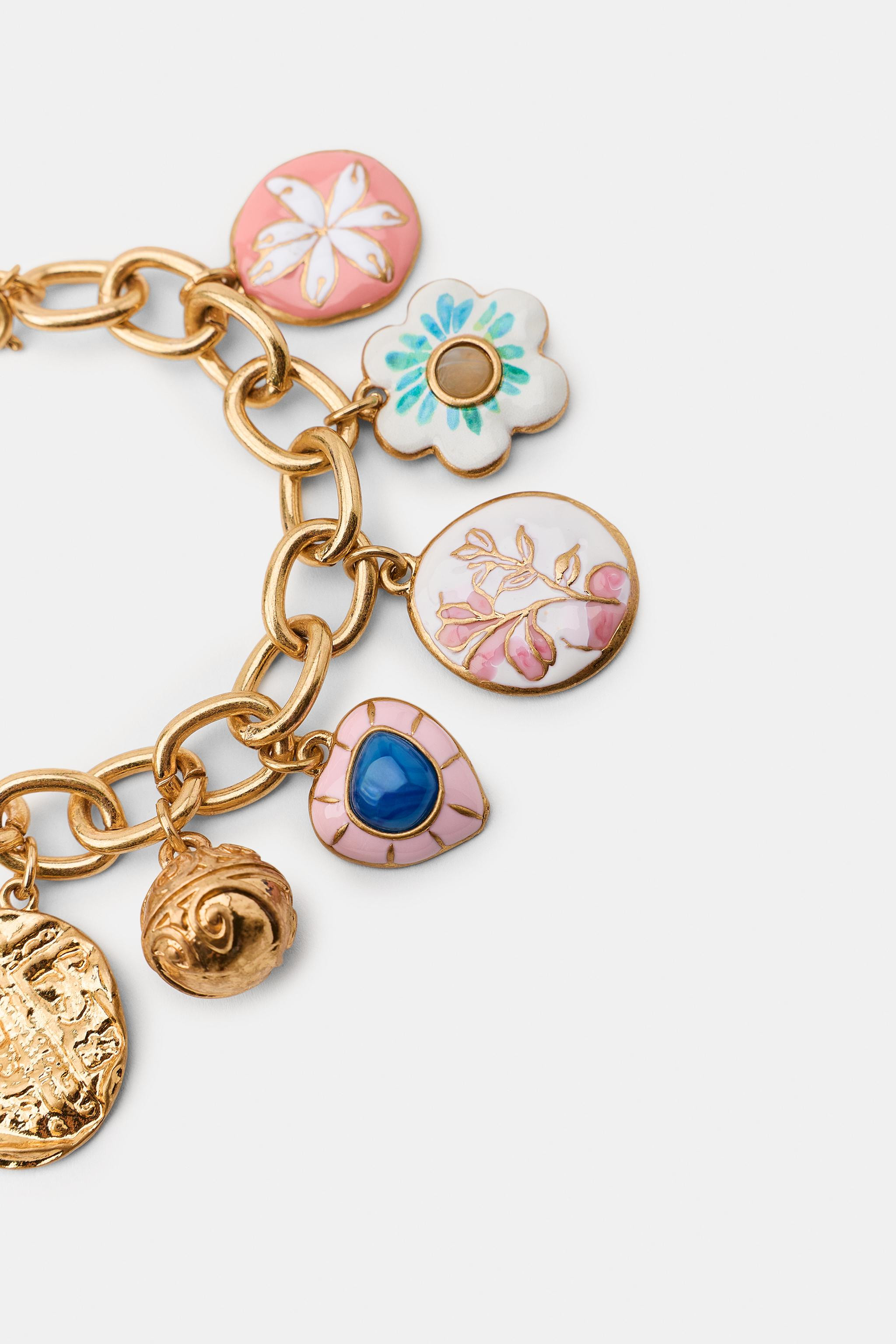 RESIN CHARM CHAIN BRACELET | Zara UK