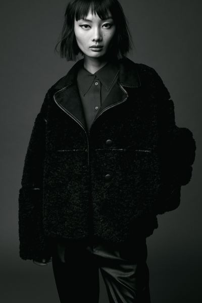Teddy jacket - Black - Ladies | H&M GB | H&M (UK, MY, IN, SG, PH, TW, HK)