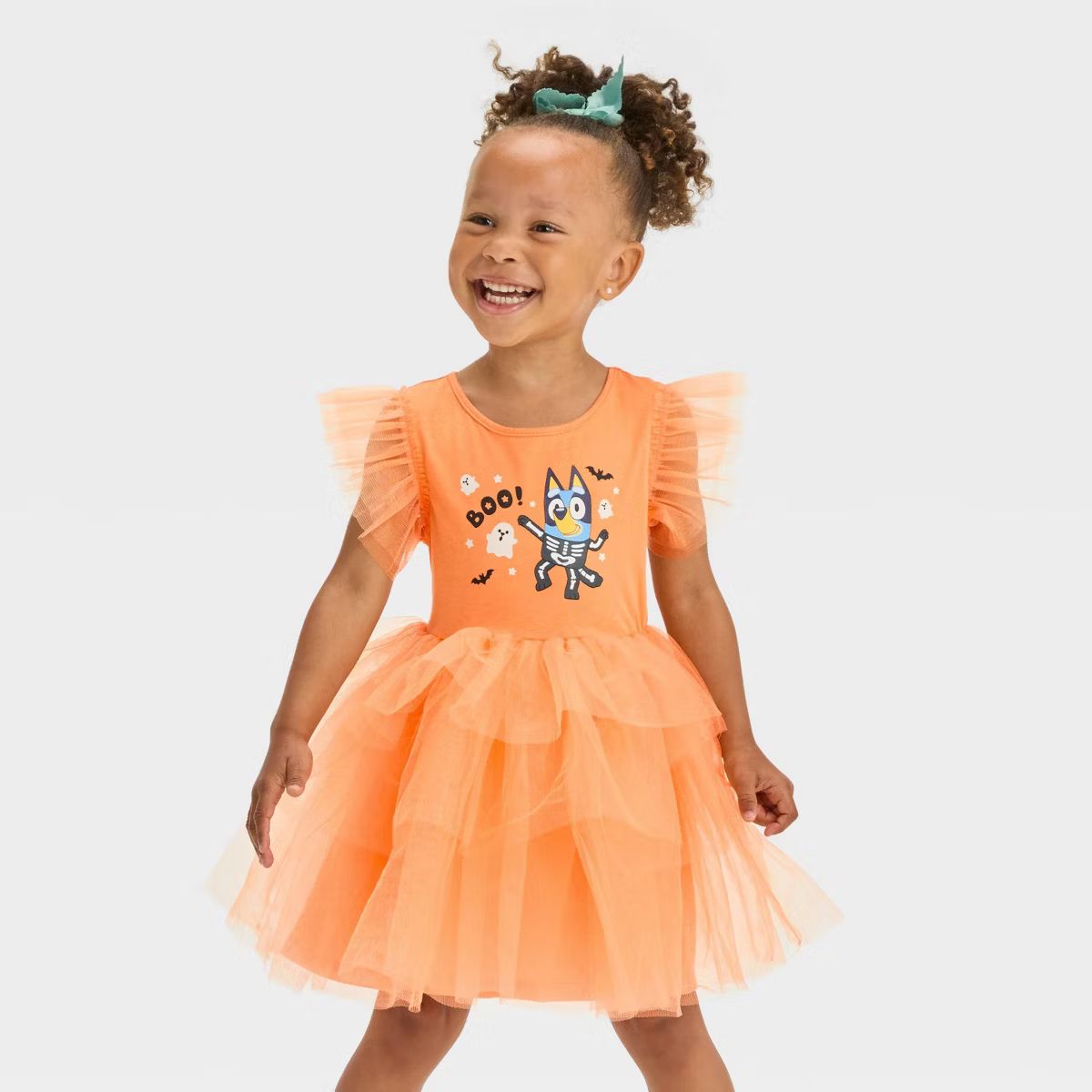 Toddler Girls' Halloween Bluey Dress - Orange | Target