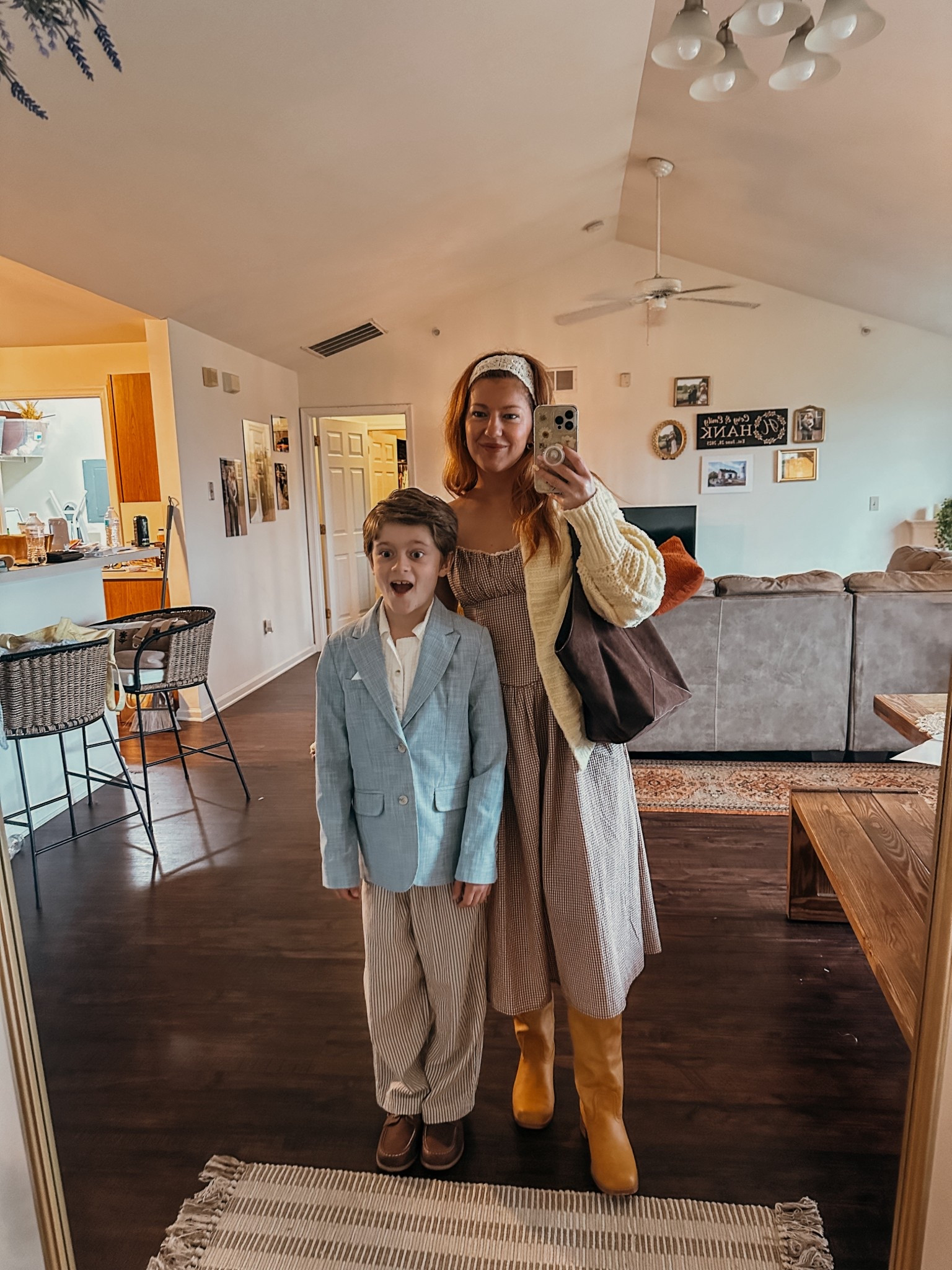 Easter Sunday Church service outfits of the day! My son LOVES getting dressed up. Which is pretty neat. He wants a closet full of suits to wear everywhere lol. Or at least, one for every holiday. Target has the cutest boys suits! More casual, and fun patterns and prints during the seasons. ❤️

#LTKmomlife #LTKdayinmylife #LTKKids