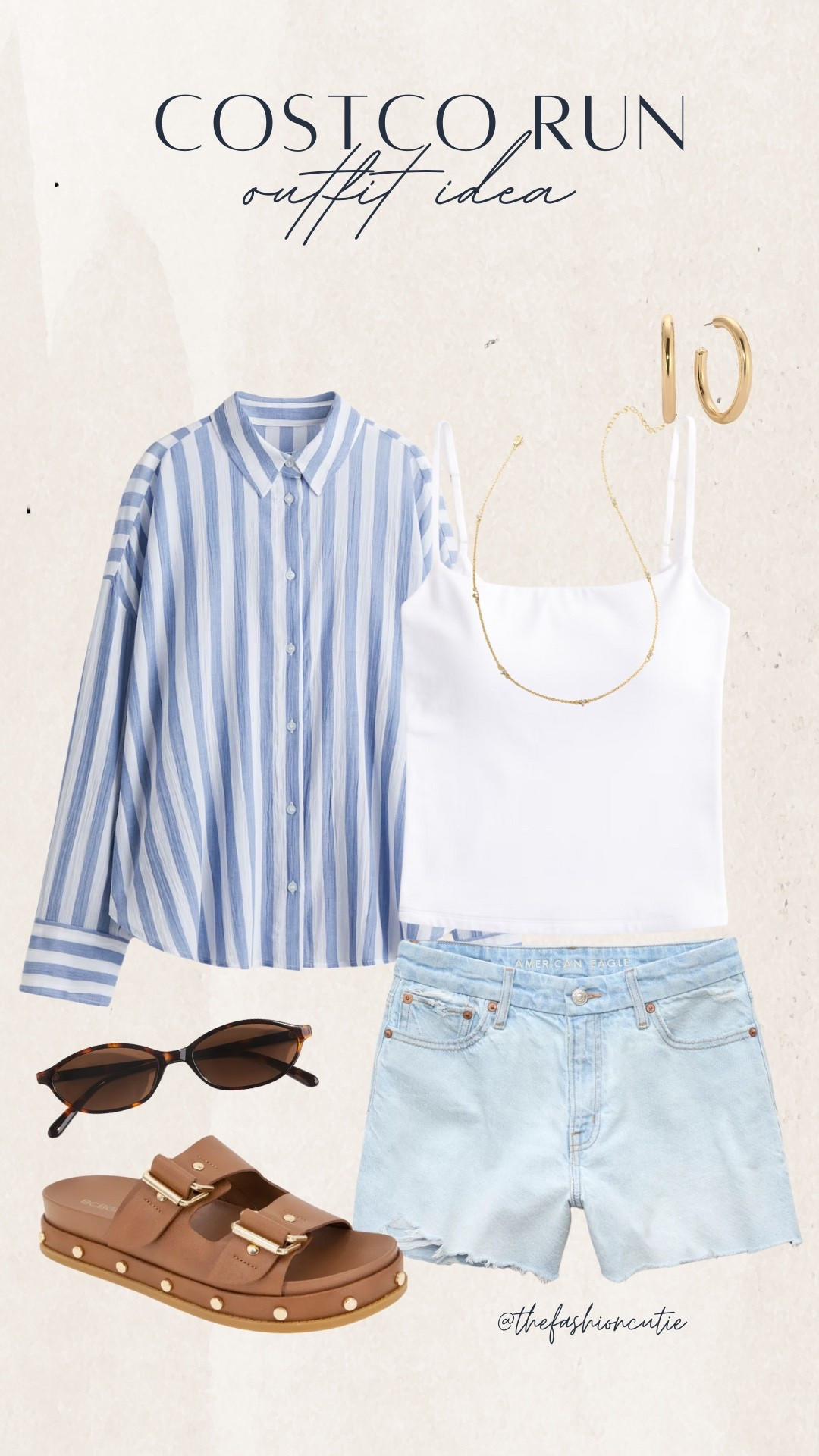 A cute + comfy errand fit for hot days. Striped button-downs are my go-to layer over basics, and these denim shorts are perfect for quick trips and casual hangs.

#LTKStyleTip #LTKShoeCrush #LTKFindsUnder50