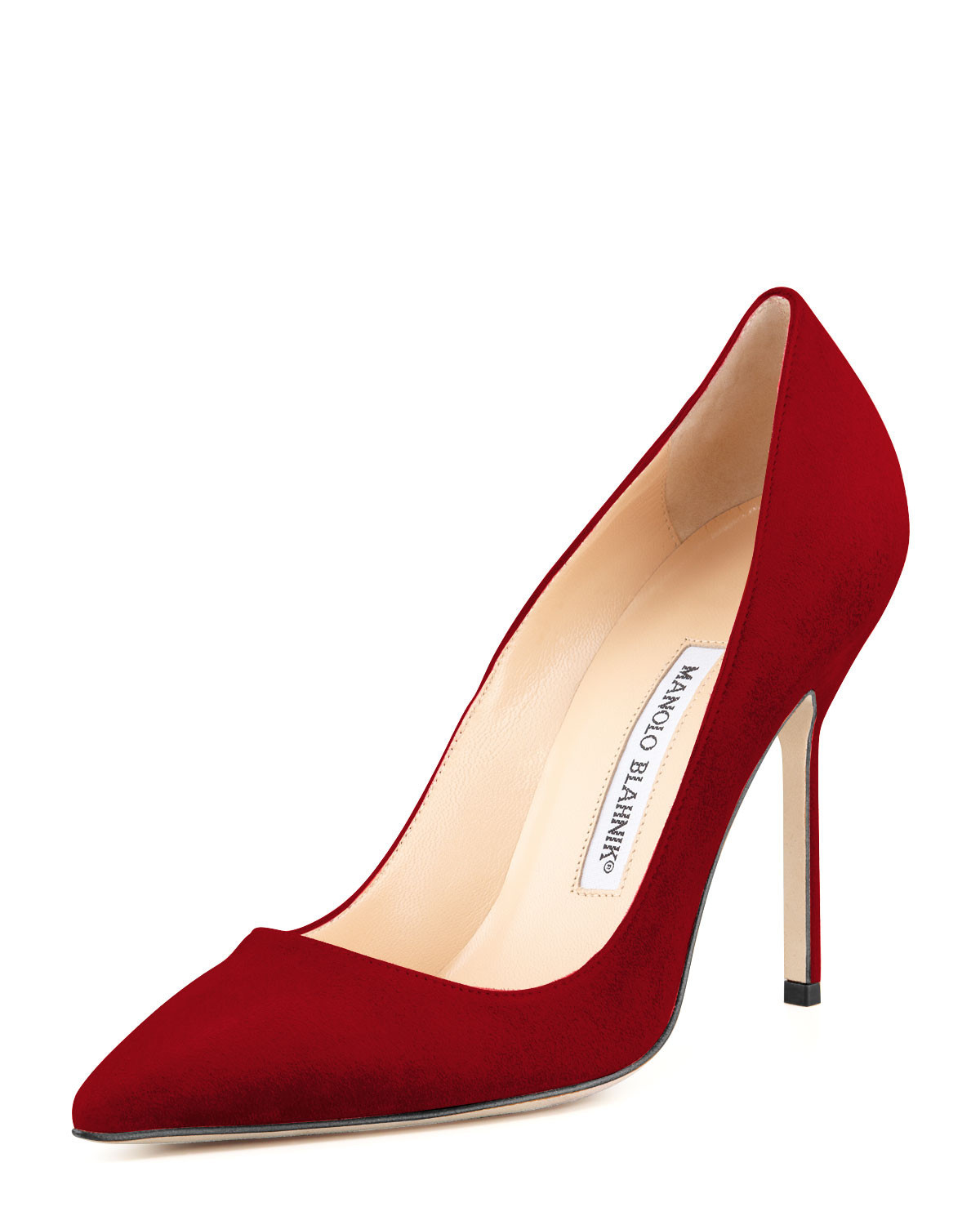 Manolo Blahnik BB Suede 105mm Pump, Ruby (Red) (Made to Order), Women's, Size: 38.0B/8.0B | Bergdorf Goodman