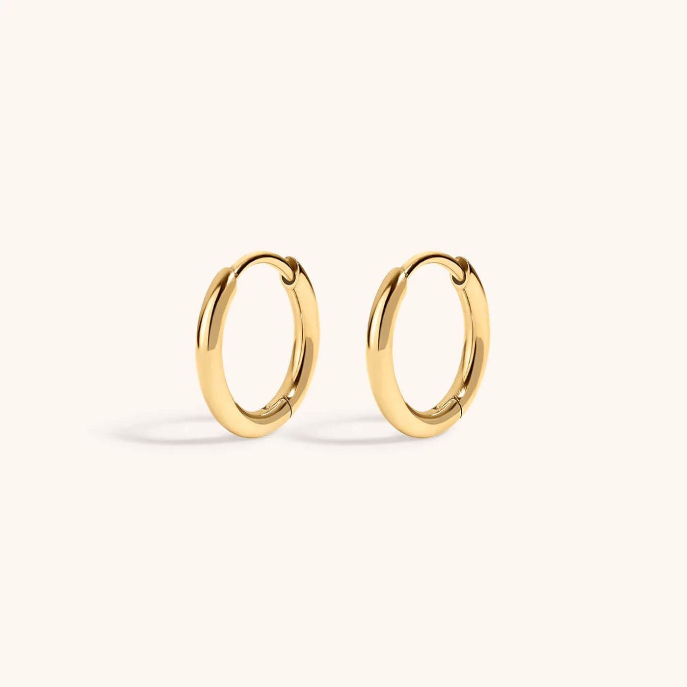 Classic Huggie Hoops in Titanium | Maison Miru