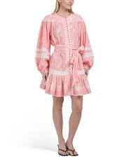 Long Sleeve Mini Dress With Belt | TJ Maxx