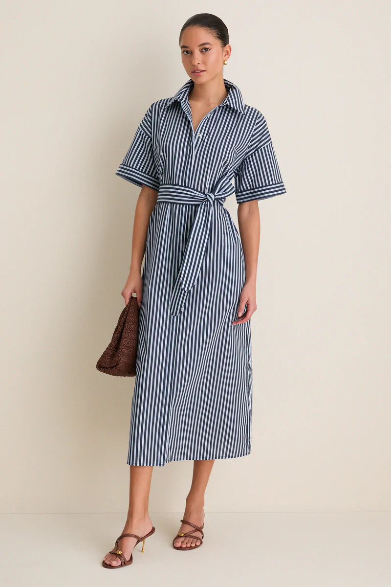 Navy and Light Blue Stripe Zacara Dress | Tuckernuck (US)