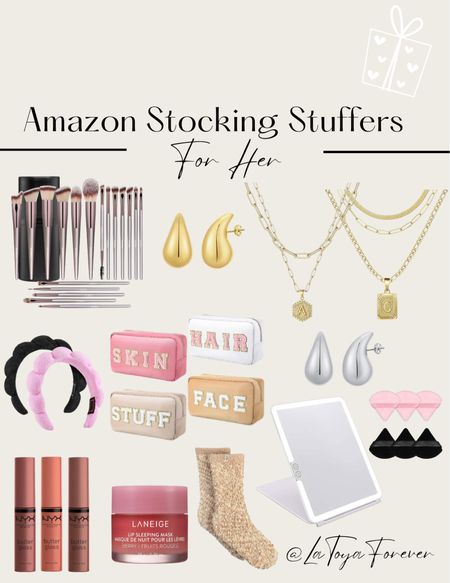 Amazon Stocking Stuffers for Her ✨ From makeup brush sets, gold jewelry and beauty accessories; Some of these are currently on sale for Cyber Monday 💃🏾

Women’s stocking stuffers, stocking stuffers for her, holiday gift guide, Amazon stocking stuffers, gifts for her 

#LTKCyberWeek #LTKGiftGuide #LTKHoliday