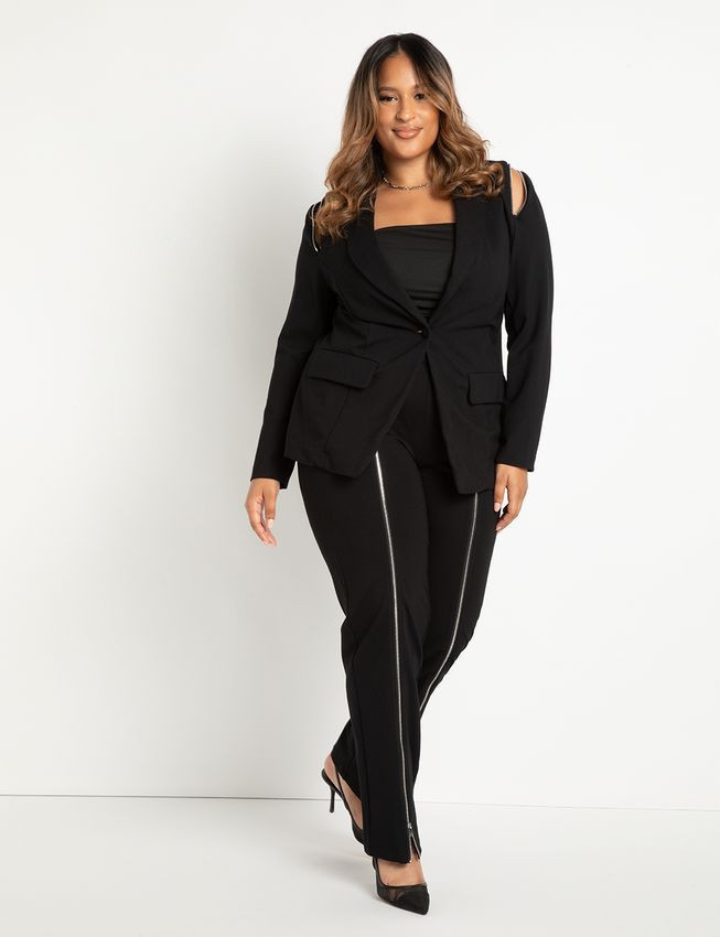 Zip Front Pant | Eloquii