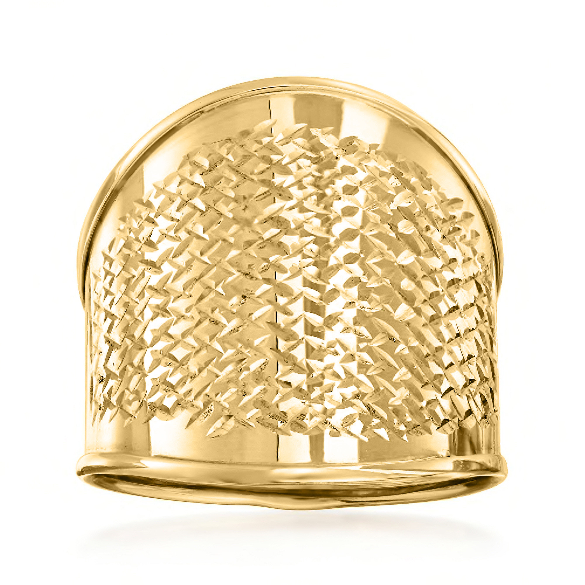 Italian 14kt Yellow Gold Wide Ring | Ross-Simons