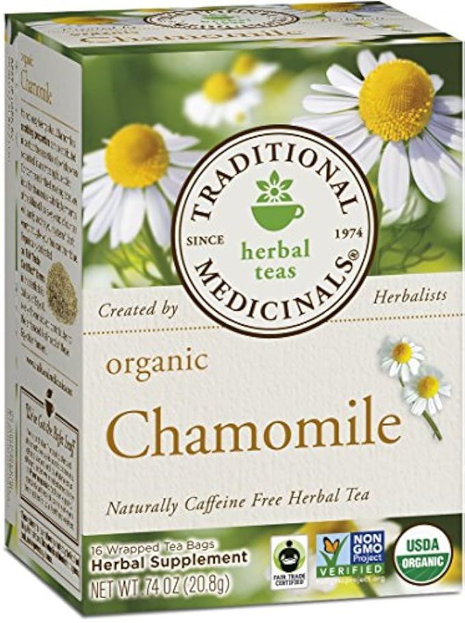Traditional Medicinals Organic Chamomile Herbal Leaf Tea, 16 Tea Bags (Pack of 6) | Amazon (US)