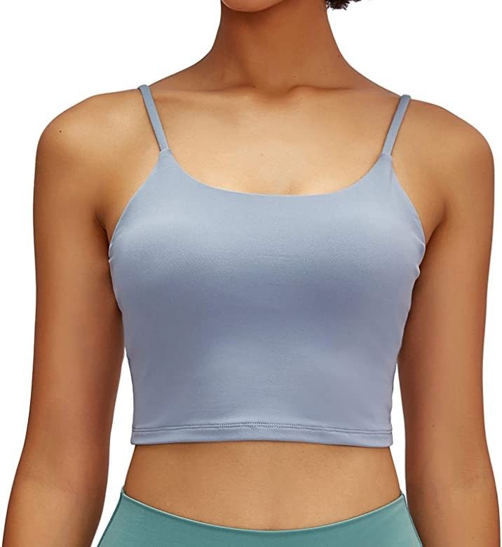 Lemedy Women Padded Sports Bra Fitness Workout Running Shirts Yoga Tank Top | Amazon (US)