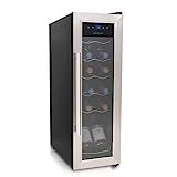 12 Bottle Wine Cooler Refrigerator - White Red Wine Fridge Chiller Countertop Wine Cooler - Freestan | Amazon (US)