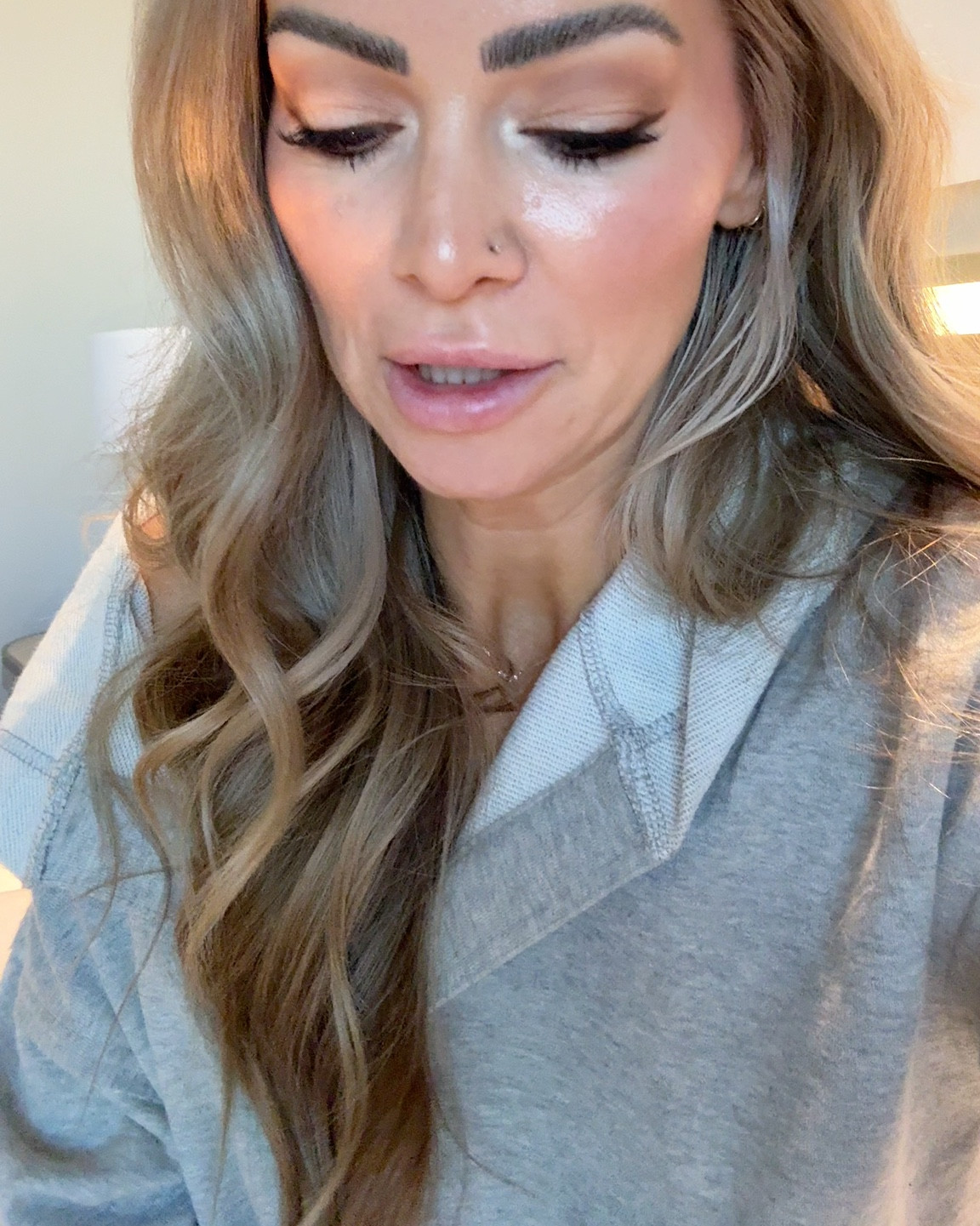 New skin finds! This Korean skincare find from Amazon is like a peptide toner. I put it on right after washing my face before all my other skincare and it’s amazing!!

My first makeup step is the radiance booster in shade honey glow. I rub a blueberry sized amount on face and neck with my fingers. Then I use the super smoother skin tint in shade warm light. A blueberry sized amount or a little less rub on whole face with fingers, less is more!
Set very lightly with the setting powder!

#LTKBeauty #LTKVideo #LTKFindsUnder50