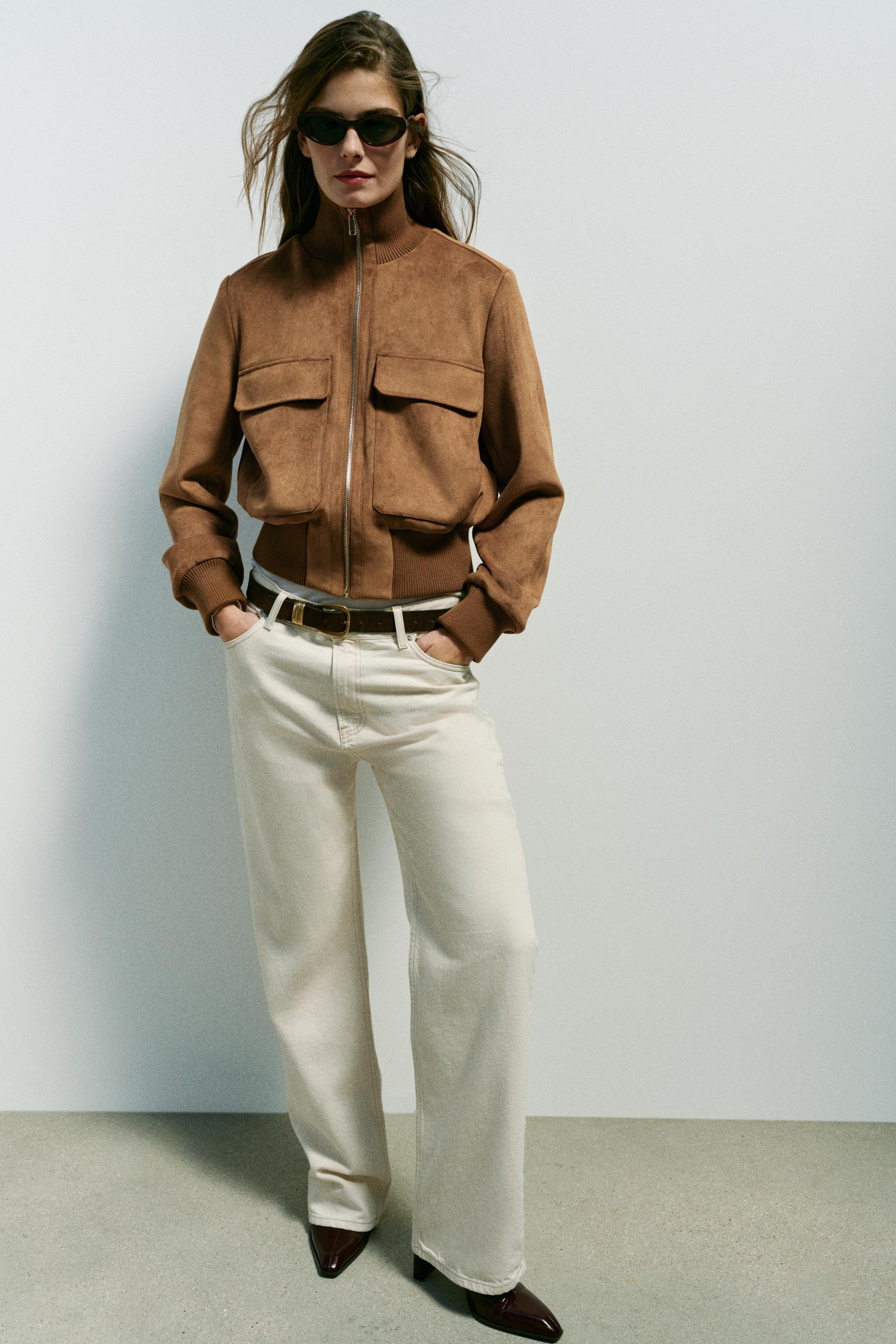 SUEDE-EFFECT BOMBER JACKET | Zara US