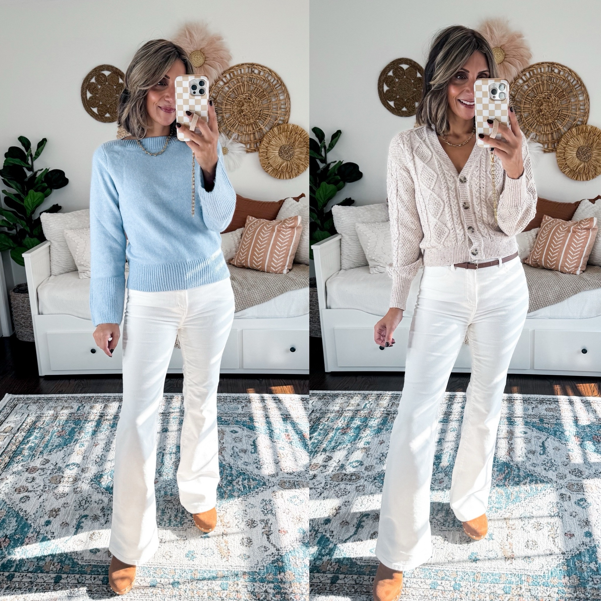 Loft sweaters and corduroy flares 

#LTKFindsUnder100 #LTKWorkwear #LTKOver40