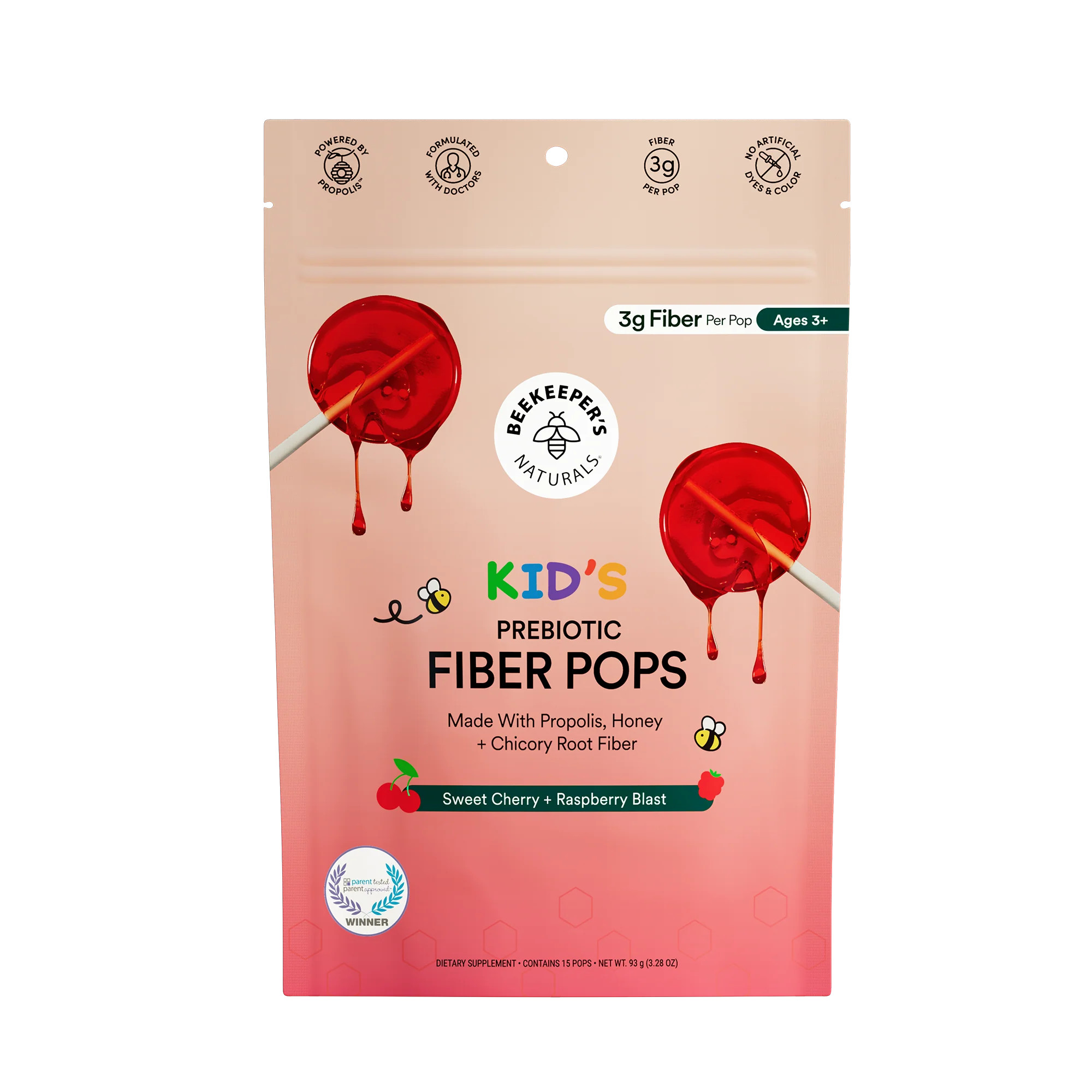 Kid’s Prebiotic Fiber Pops | Beekeepers Natural's