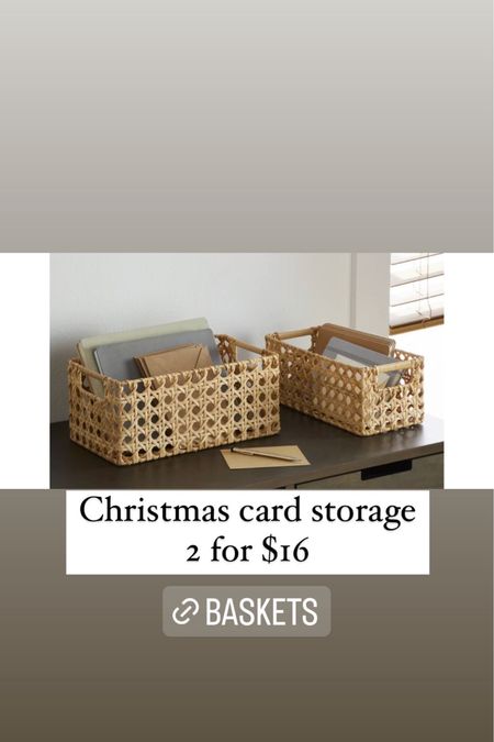 Storage baskets. 2 for $16 Walmart home storage 

#LTKHoliday #LTKunder50 #LTKhome