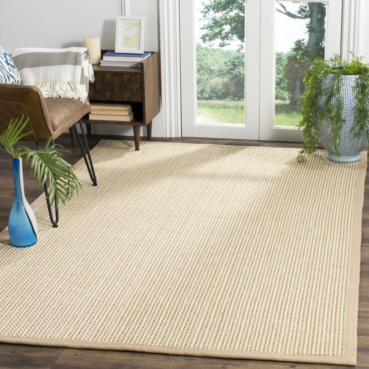 Godolphin Natural Wool & Sisal Solid Color Rug | Wayfair North America