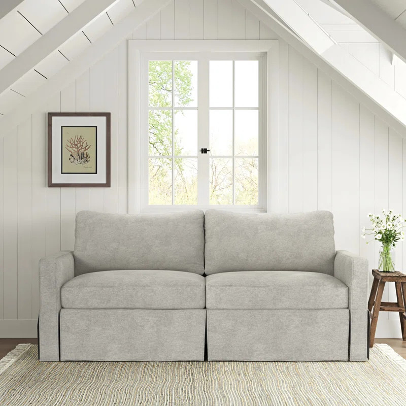 Olivia 70'' Linen Blend Square Arm Sofa | Wayfair North America